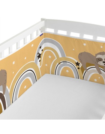 Wiegenschützer HappyFriday Moshi Moshi Sleepy sloth Bunt 210 x 40 cm