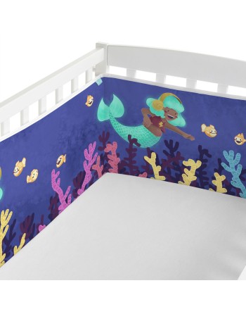 Barnesengbeskytter HappyFriday Mr Fox Happy mermaid Multifarvet 210 x 40 cm