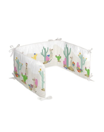 Barnesengbeskytter HappyFriday Moshi Moshi Cute llamas Multifarvet 210 x 40 cm