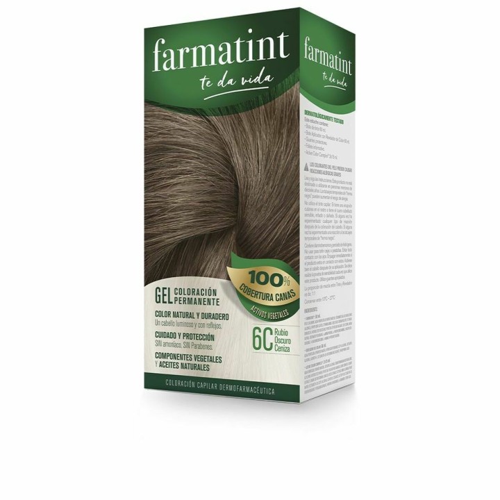 Permanent Farve Farmatint 6c-Rubio Oscuro Ceniza Gel