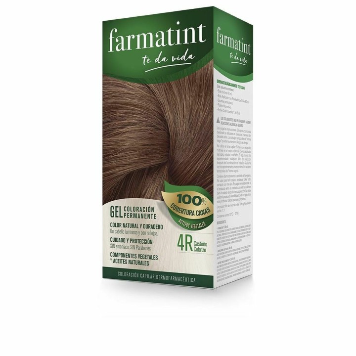 Tintura Permanente Farmatint 380230 4r-Castaño Cobrizo Gel
