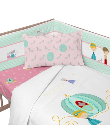 Cot protector HappyFriday Mr Fox Pumpkin Multicolour 210 x 40 cm