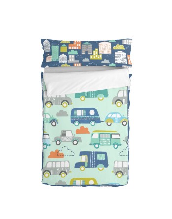 Quilt Cover without Filling HappyFriday Moshi moshi Holidays Multicolour 90 x 200 cm