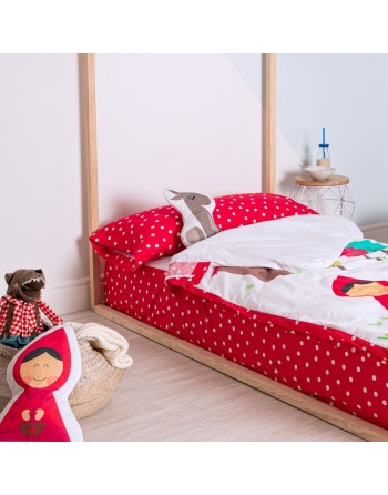 Housse de couette non rembourrée HappyFriday Mr Fox Grandma Multicouleur 105 x 200 cm