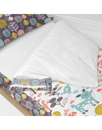 Housse de couette non rembourrée HappyFriday Moshi Moshi Woodland Multicouleur 105 x 200 cm