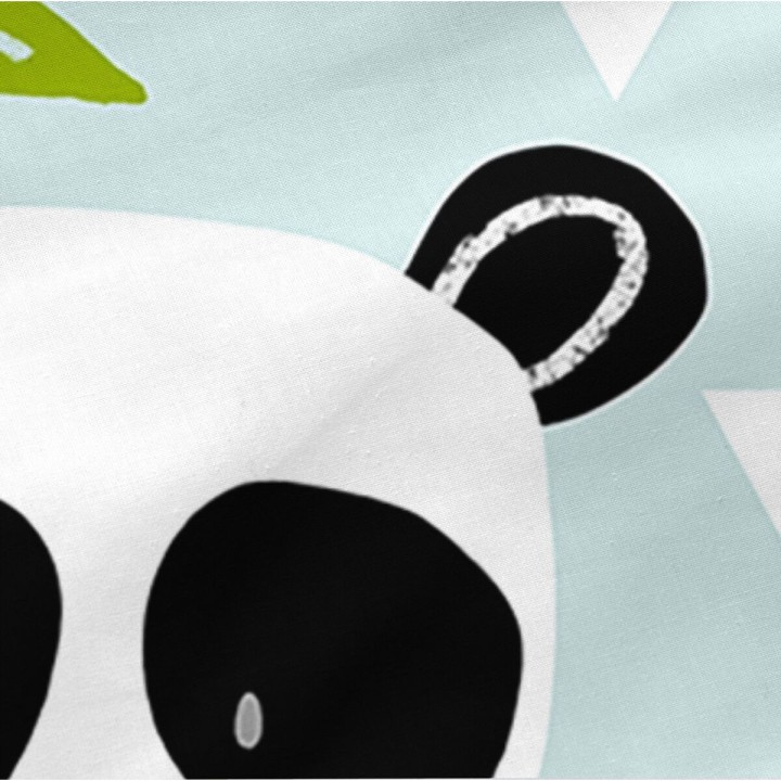 Dynebetræk uden fyld HappyFriday Moshi Moshi Panda garden blue Blå 90 x 200 cm