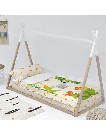 Housse de couette non rembourrée HappyFriday Mr Fox Wild Multicouleur 105 x 200 cm