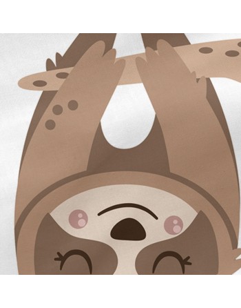 Housse de couette non rembourrée HappyFriday Moshi Moshi Happy sloth Multicouleur 90 x 200 cm