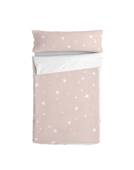 Housse de couette non rembourrée HappyFriday Basic Kids Little star Rose 90 x 200 cm