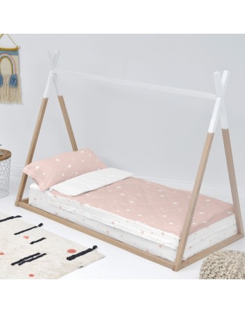 Housse de couette non rembourrée HappyFriday Basic Kids Little star Rose 90 x 200 cm