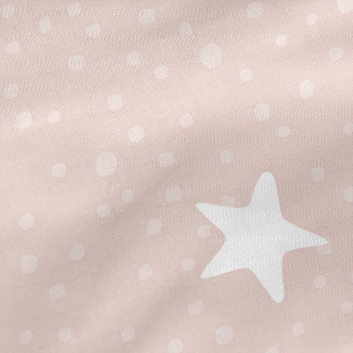 Housse de couette non rembourrée HappyFriday Basic Kids Little star Rose 90 x 200 cm