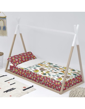 Quilted Zipper Bedding HappyFriday Moshi Moshi Harvestwood Multicolour 90 x 200 cm