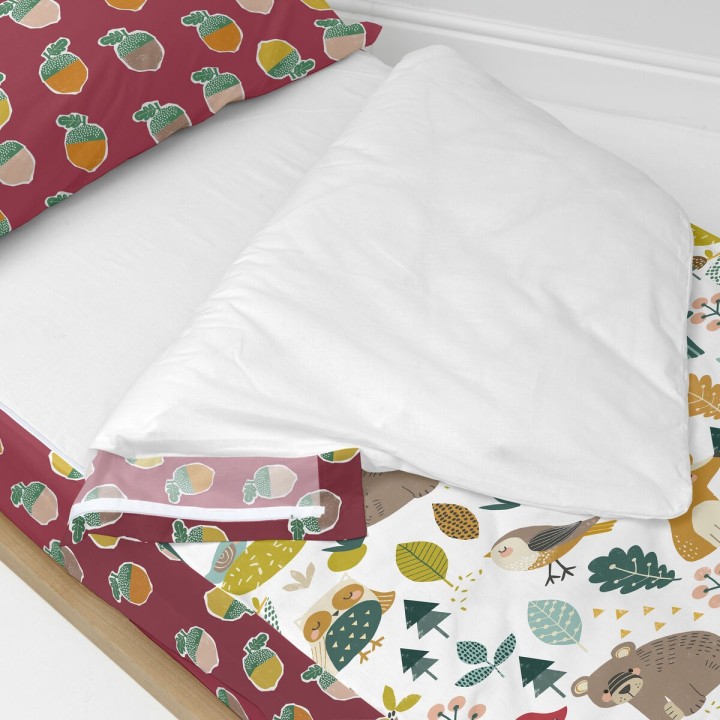 Copripiumone a sacco con Piumone HappyFriday Moshi Moshi Harvestwood Multicolore 90 x 200 cm