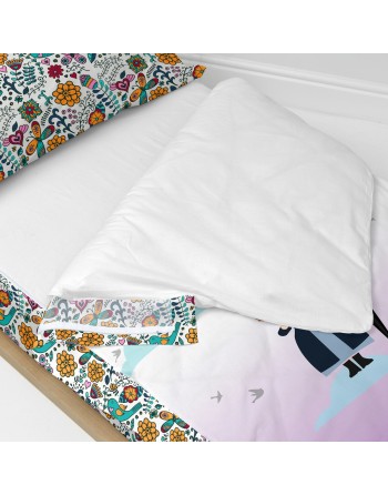 Couette rembourrée HappyFriday Mr Fox Nanny Multicouleur 105 x 200 cm