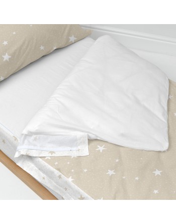 Couette rembourrée HappyFriday Basic Little Star Beige 105 x 200 cm
