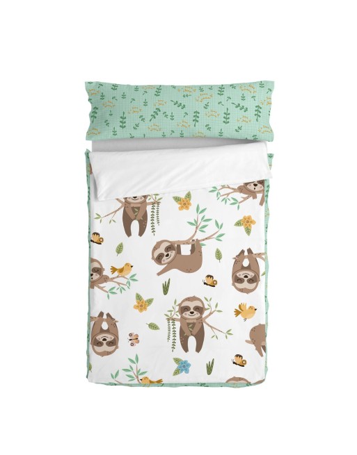 Saco Nórdico con Relleno HappyFriday Moshi Moshi Happy Sloth Multicolor 105 x 200 cm