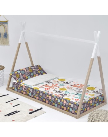 Copripiumone a sacco con Piumone HappyFriday Moshi Moshi Woodland Multicolore 105 x 200 cm