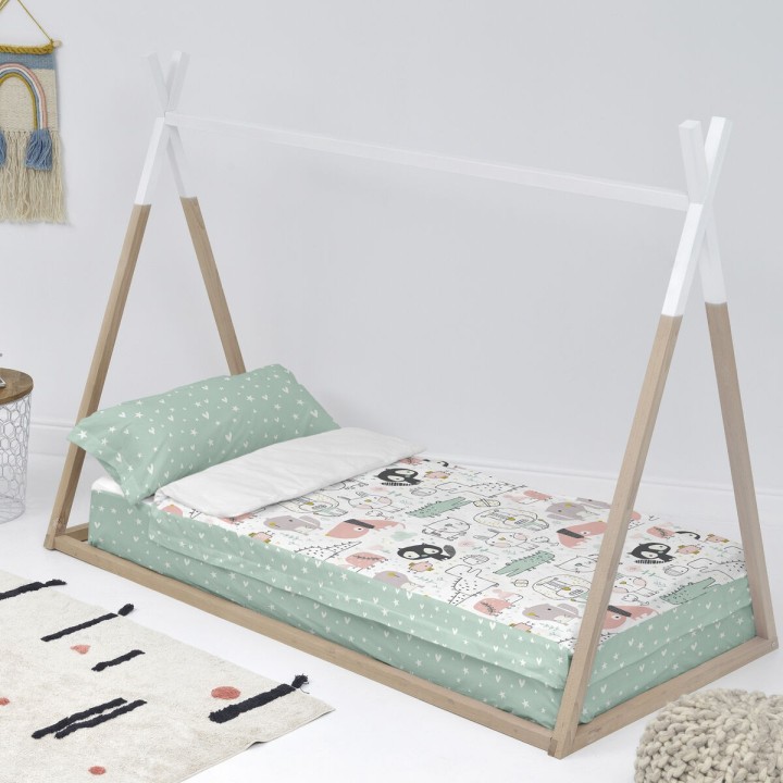 Couette rembourrée HappyFriday Moshi Moshi Best Buddies Multicouleur 105 x 200 cm