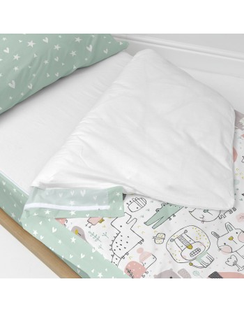Couette rembourrée HappyFriday Moshi Moshi Best Buddies Multicouleur 105 x 200 cm