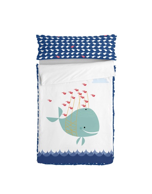 Couette rembourrée HappyFriday Moshi Moshi Whale Multicouleur 105 x 200 cm