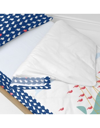 Quilted Zipper Bedding HappyFriday Moshi Moshi Whale Multicolour 105 x 200 cm