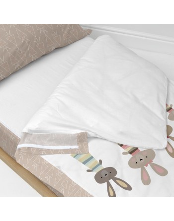 Saco Nórdico con Relleno HappyFriday Moshi Moshi Rabbit Family Multicolor 105 x 200 cm