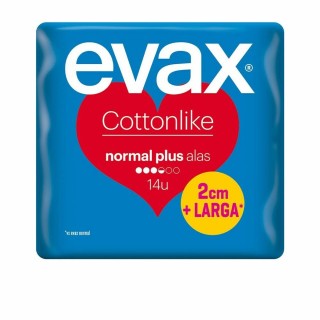 Almindelige Hygiejnebind uden Vinger Evax Cotton Like  Plus (14 uds)