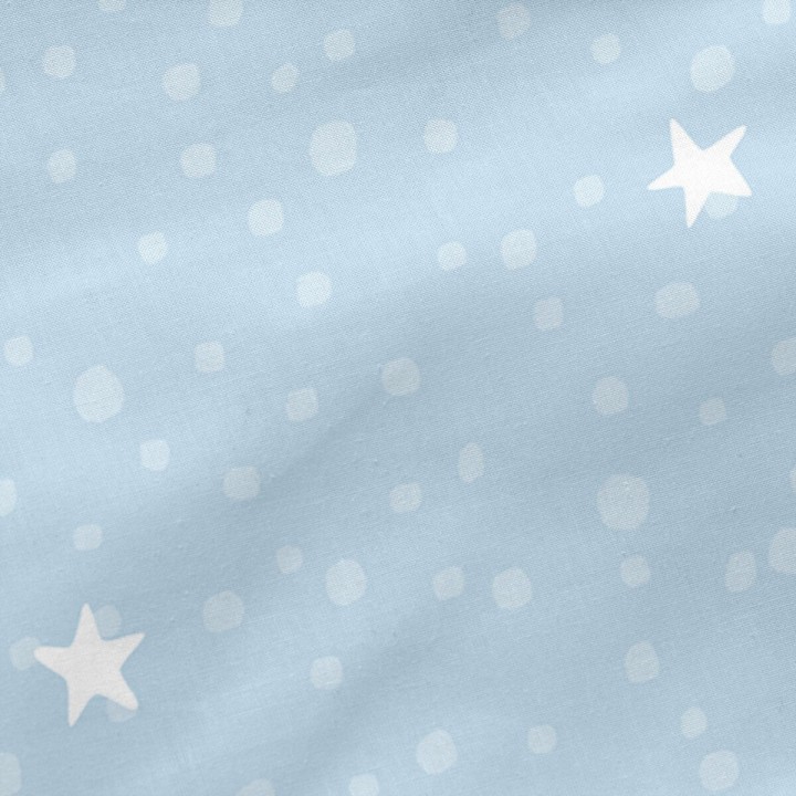 Copripiumone a sacco con Piumone HappyFriday Basic Little Star Azzurro 105 x 200 cm