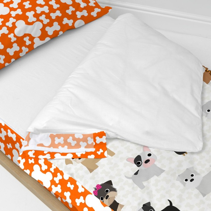 Copripiumone a sacco con Piumone HappyFriday Mr Fox Dogs Multicolore 105 x 200 cm