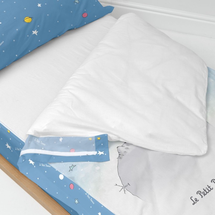 Vatteret sengetøj med lynlås HappyFriday Le Petit Prince Univers Multifarvet 105 x 200 cm