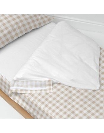 Bettbezug mit Füllung HappyFriday Basic Beige 105 x 200 cm Vichy