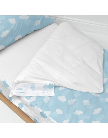 Quilted Zipper Bedding HappyFriday Basic Clouds Blue 105 x 200 cm