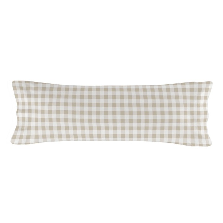 Quilted Zipper Bedding HappyFriday Basic Beige 105 x 200 cm Gingham