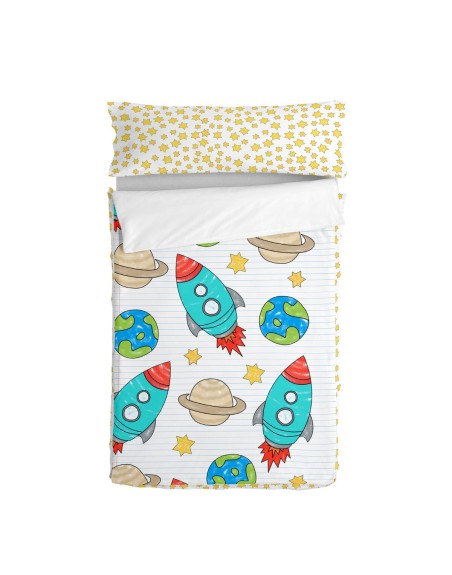 Couette rembourrée HappyFriday Mr Fox Space Rocket Multicouleur 105 x 200 cm