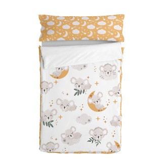 Quilted Zipper Bedding HappyFriday Moshi Moshi Baby Koala Multicolour 105 x 200 cm