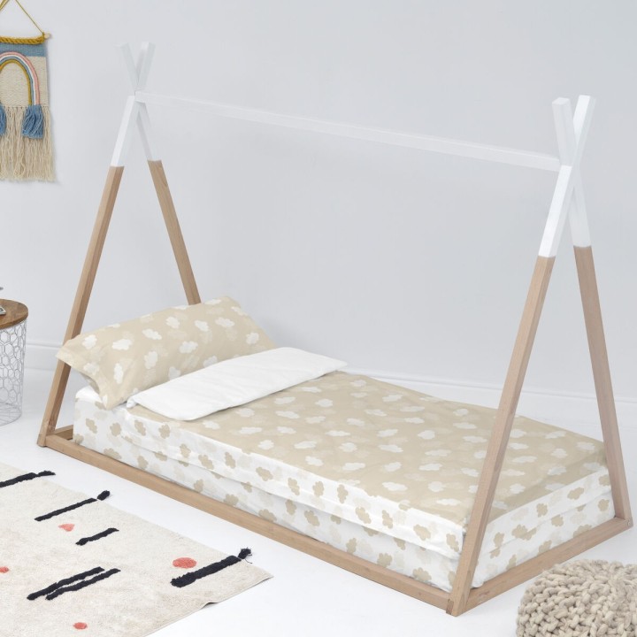 Saco Nórdico con Relleno HappyFriday Basic Clouds Beige 105 x 200 cm