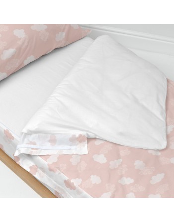 Couette rembourrée HappyFriday Basic Clouds Rose 105 x 200 cm