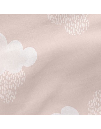 Copripiumone a sacco con Piumone HappyFriday Basic Clouds Rosa 105 x 200 cm