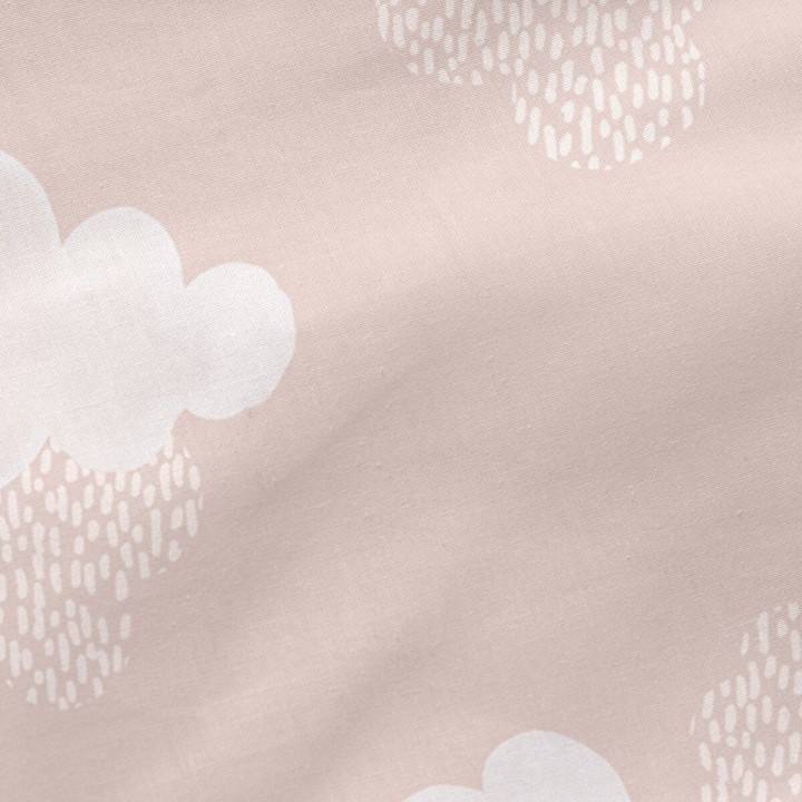 Couette rembourrée HappyFriday Basic Clouds Rose 105 x 200 cm