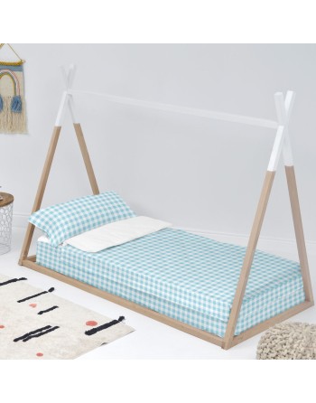 Bettbezug mit Füllung HappyFriday Basic Blau 105 x 200 cm Vichy