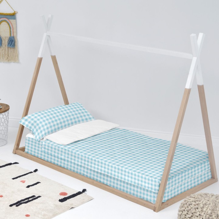 Saco Nórdico con Relleno HappyFriday Basic Azul 105 x 200 cm Vichy