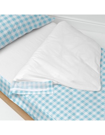 Couette rembourrée HappyFriday Basic Bleu 105 x 200 cm Vichy