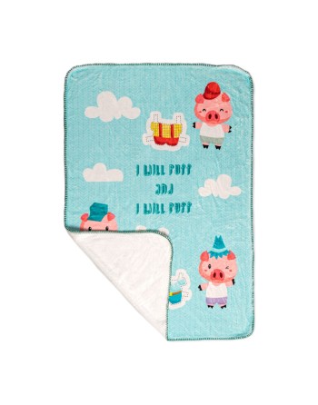 Blanket HappyFriday Mr Fox Piggys Multicolour Microfibre 110 x 140 cm