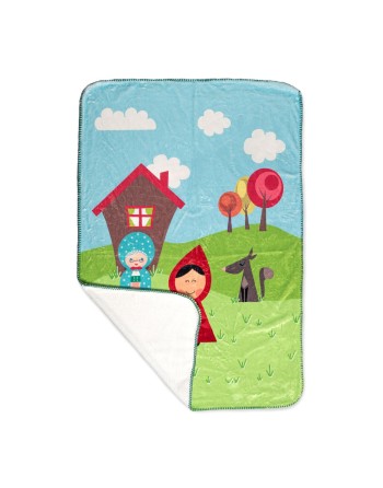 Couverture HappyFriday Mr Fox Grandma Multicouleur Microfibre 110 x 140 cm