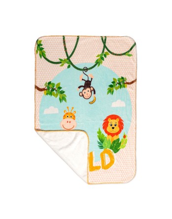 Coperta HappyFriday Mr Fox Wild Multicolore Microfibra 110 x 140 cm