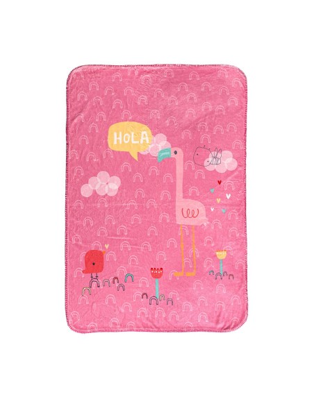 Couverture HappyFriday Moshi Moshi Hola Multicouleur Microfibre 110 x 140 cm