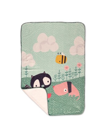 Decke HappyFriday Moshi Moshi Best Buddies Bunt Mikrofaser 110 x 140 cm