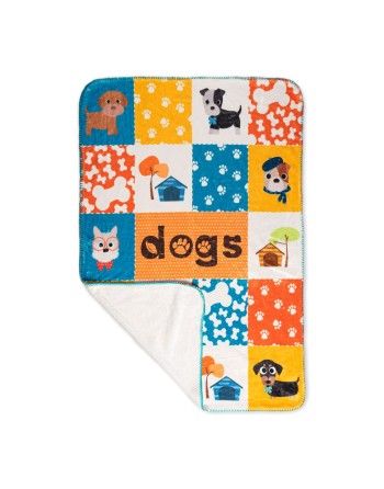Blanket HappyFriday Mr Fox Dogs Multicolour Microfibre 110 x 140 cm (Dog)