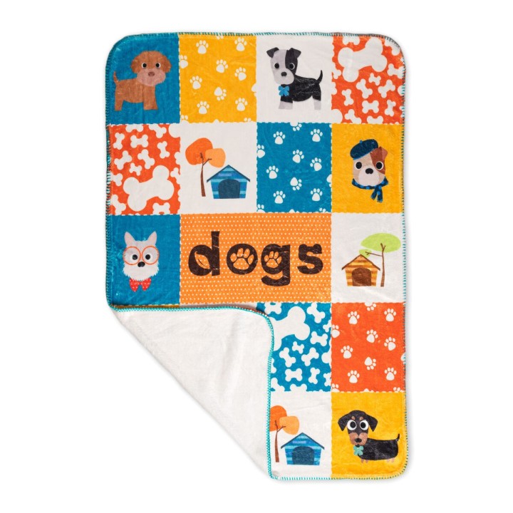 Tæppe HappyFriday Mr Fox Dogs Multifarvet Mikrofiber 110 x 140 cm (Hund)