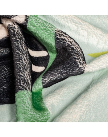 Decke HappyFriday Moshi Moshi Panda Garden Blue Bunt Mikrofaser 110 x 140 cm